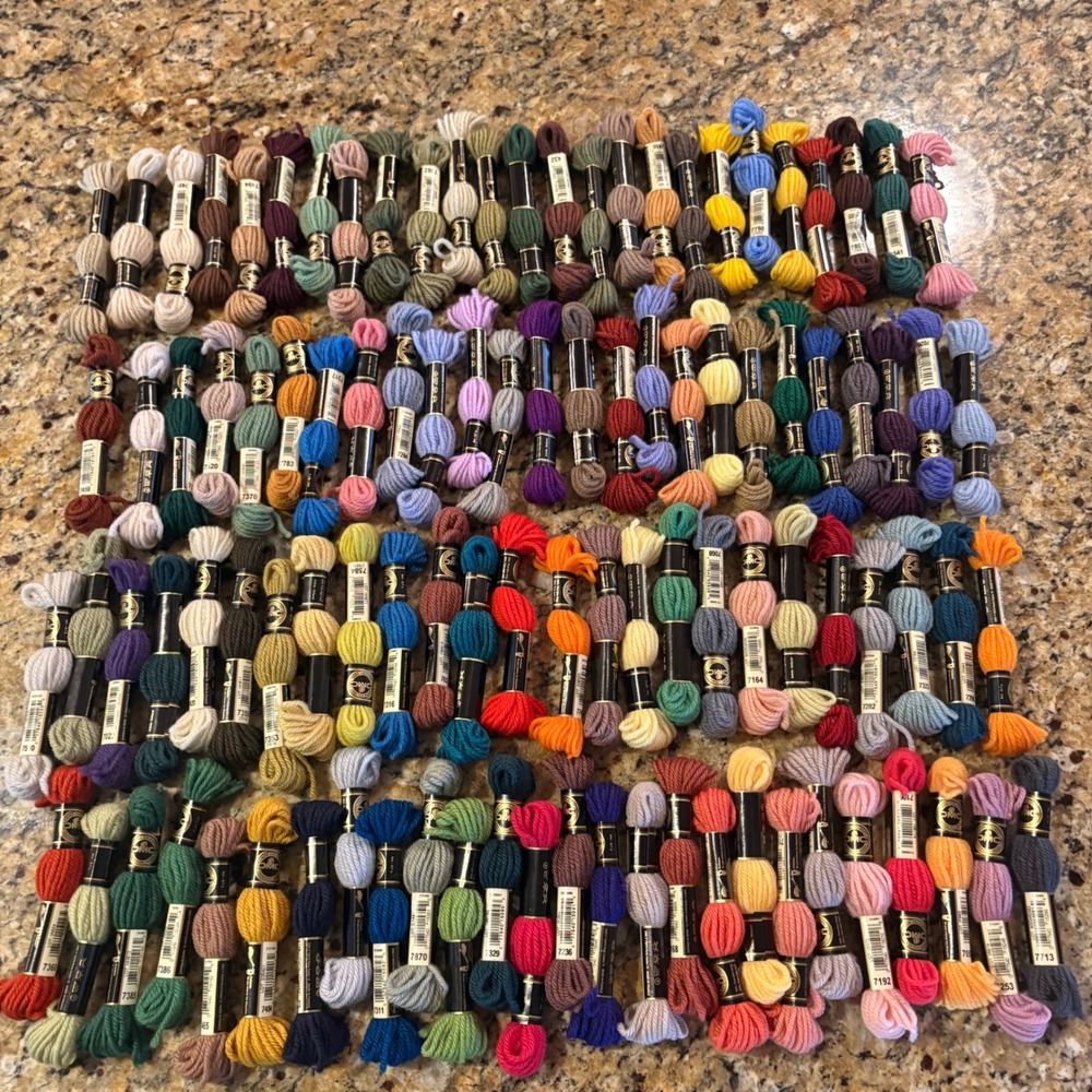 DMC Laine Colbert Tapestry Wool 100% Virgin Wool Skeins Lot of 100